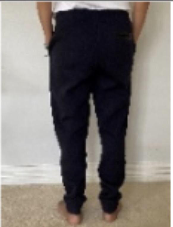 Track pants with cuff back