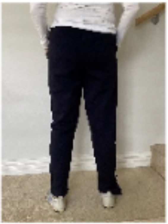 Track pants with zip back